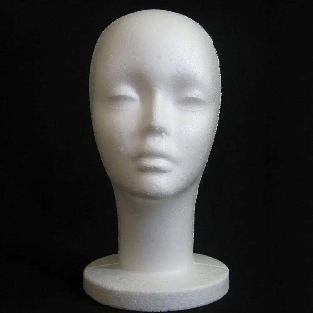 

Mannequin head model foam wig hair glasses display can be used for wig placement, display, etc., white 2028 білий
