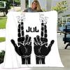 1pc Blanket Jul  Rapper Print Design, Lightweight Blanket for Sofa, Bed- Soft &Warm, Gift for All Seasons Like Christmas, Halloween