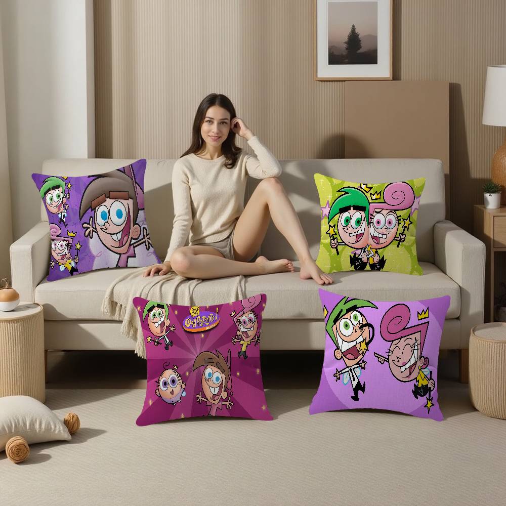 Cartoon The Fairly OddParents Pillow Gift Home Office Decoration Bedroom Sofa Car Cushion Cover Case 45x45