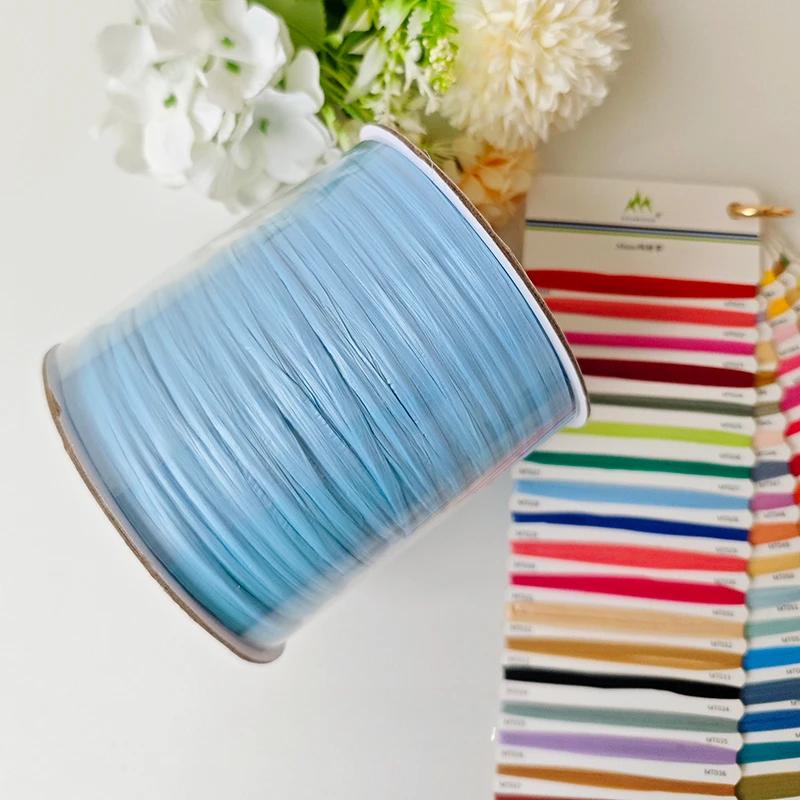 600M Raffia Strohgarn Häkelgarn für DIY Stricken Sommerstrohhut Handtaschen Kissen Handgeflochtenes Strohgarn