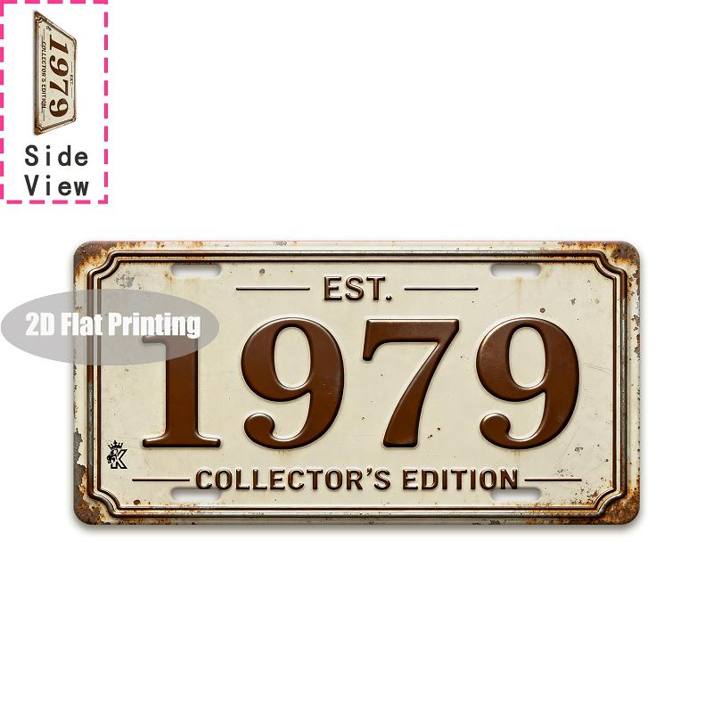 Vintage Distressed City Anchor Year Slogan License Plate Metal Tin Sign Retro Wall Decor For Bar Cafe Home Garden