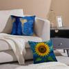 Van G-Gogh Starry Night Pillow Art Masterpiece Cushion Cover Throw Pillow Cover Hidden Button Durable Polyester Chair Cushion