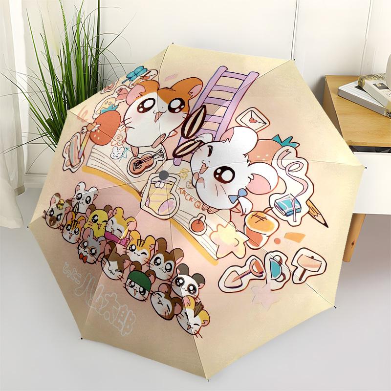 

1pc Hamster Friends Adventure Umbrella with Plastic Handle,Suitable for All Seasons Home Travel Outdoor UmbrellaFP011