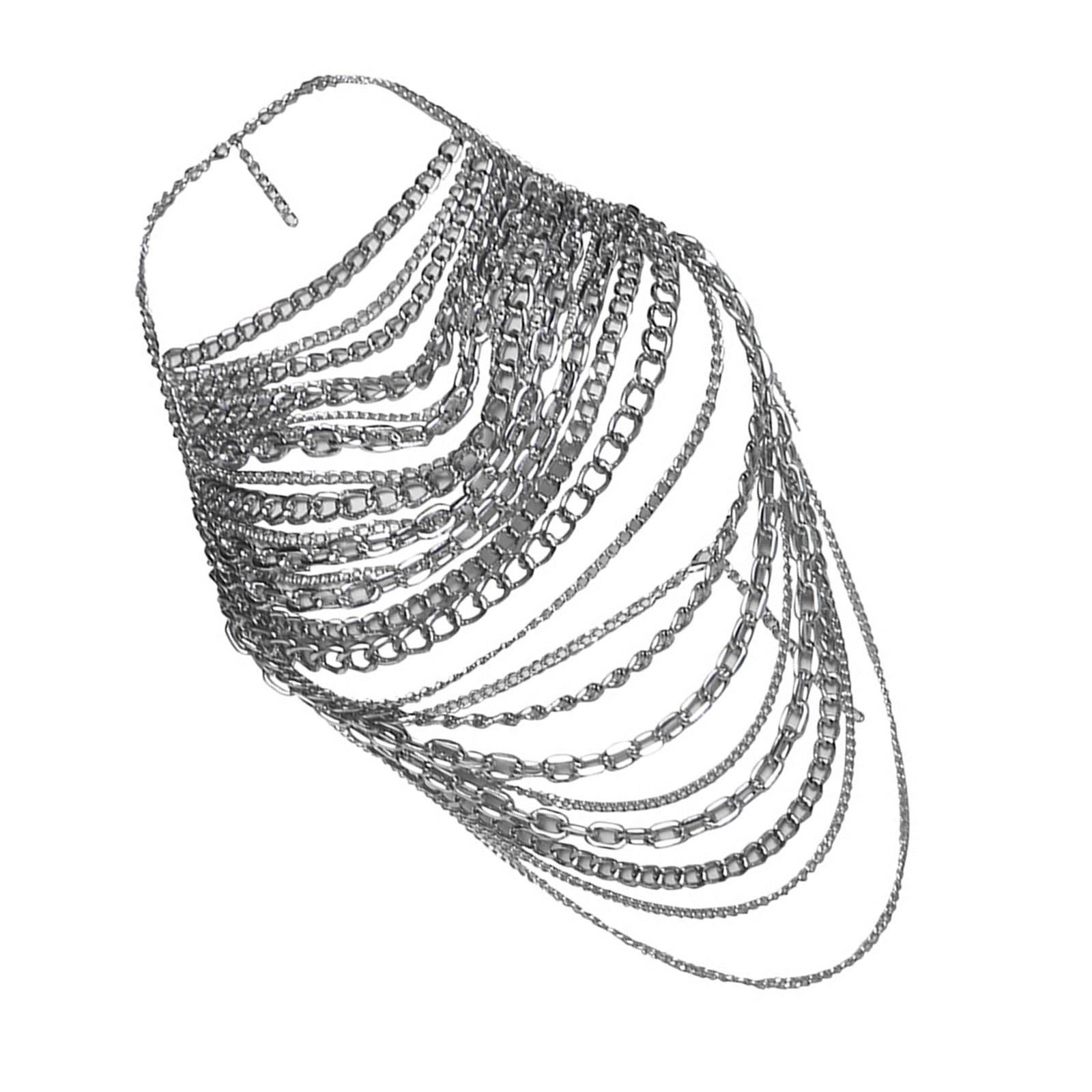 

Женская цепочка для тела с полой цепочкой, элегантное украшение для тела, аксессуар для тела для ночного клуба, подходит для свадеб и выпускных вечеров