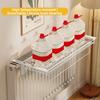Robust Iron Radiator Rack with Punchfree Heating Pipe Hanger Design Adjustable Wall Spacing for Towels and Clothes