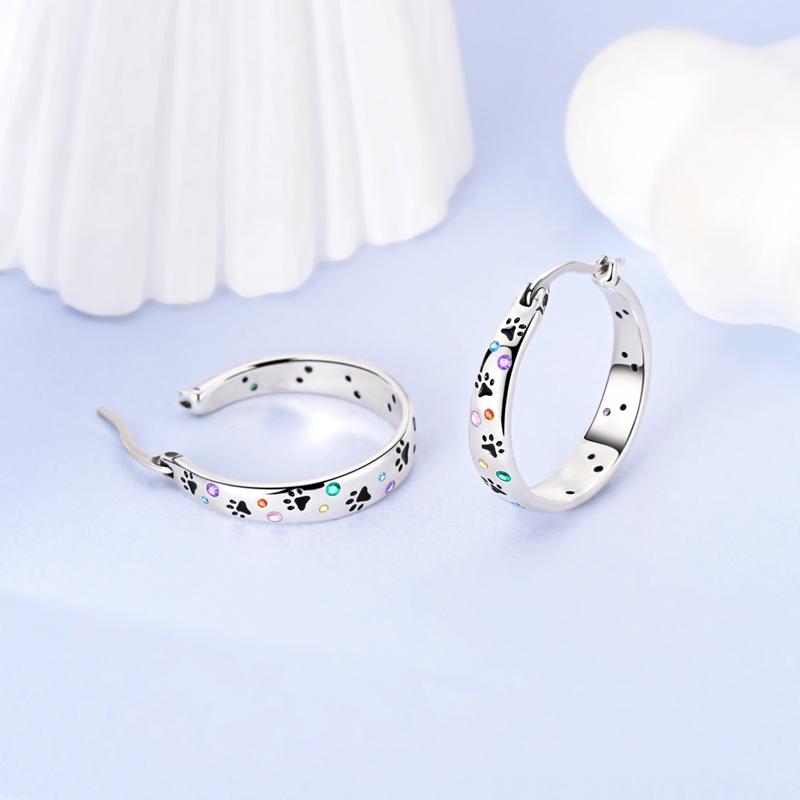 Original 925 Sterling copper Tassel Earrings Women 2025 Zircon Ear Studs Sparkling Pave Hoop Earring Anniversary Zircon Gift