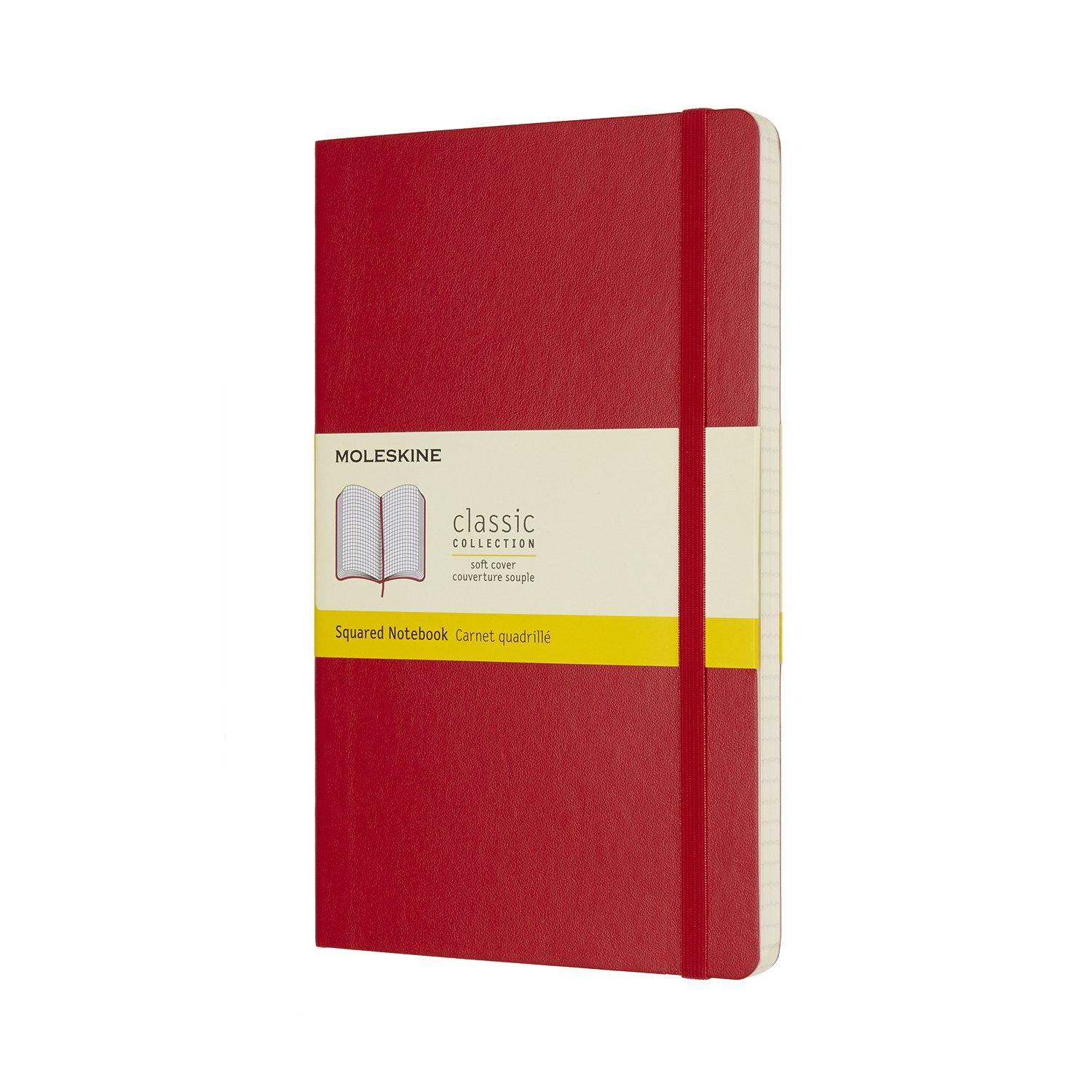 

Moleskine Notebook Classic Notebook Soft Cover Squared Large Size Red QP617F2 (Grid)