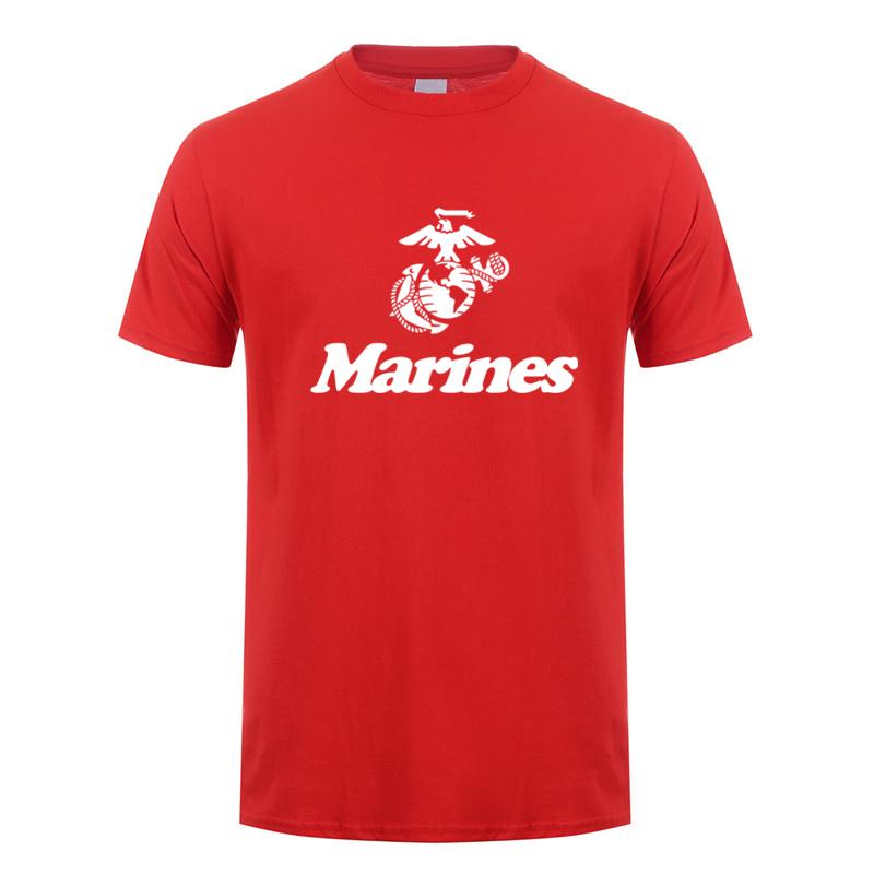 Marine Corps US Marines USMC Militär T-Shirt Sommer Herren Baumwolle Kurzarm T-Shirts T-Shirt Mann Oberteile Tee OT105
