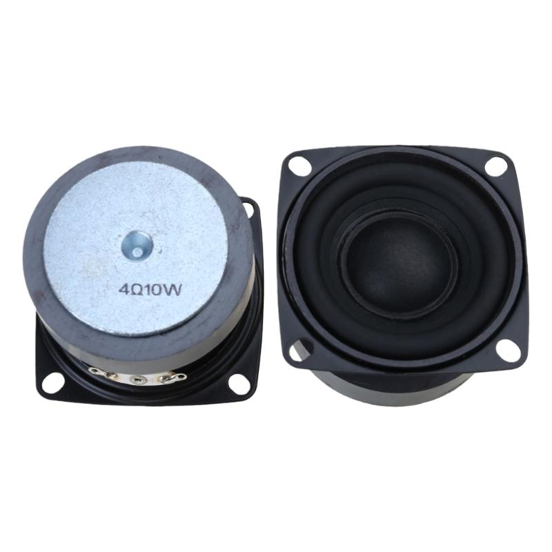 2Pcs 52mm Speakers 2Inch Full frequency 4Ohm  10W Loudspeaker DIY Sound Subwoofer For Home Theater Loudspeakers