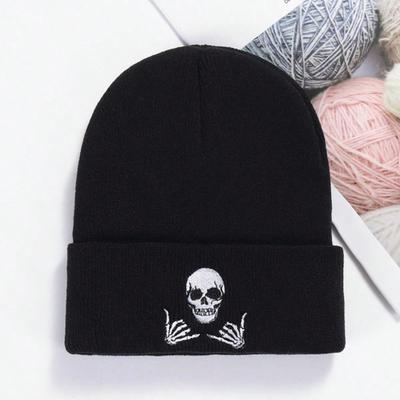 Zimní čepice Pánské Ženy Pletená lebka Vyšívaná Teplá čepice Silná elastická čepice Unisex čepice pro každodenní nošení Venkovní sporty