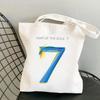 Korean Style Cartoon Print Tote Bag for Women Men Large Capacity Oxford Cloth Shoulder Crossbody Bag Fashionable Commute Backpack KTB