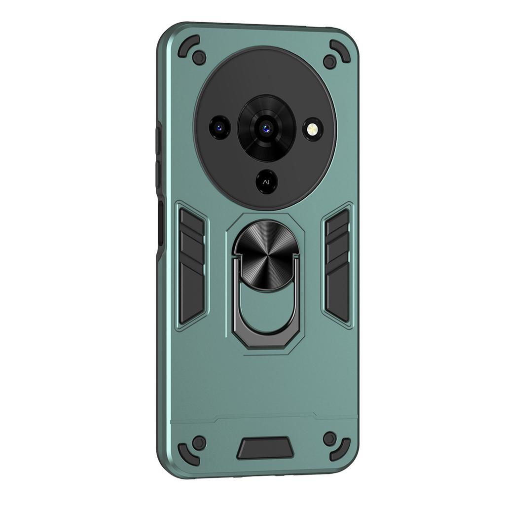 Pro ZTE Blade A76 4G Pouzdro PC+TPU Ochrana proti pádu Kryt telefonu s prstenovým stojánkem