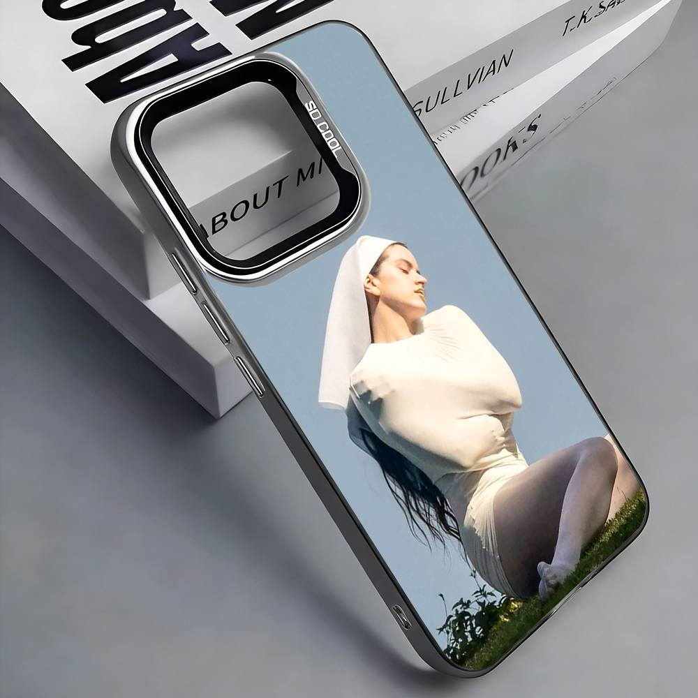 

R-Rosalia Spanish singer Phone Case For iPhone 17, 16,15,14,13,12,11 Plus,Pro Max, Colorful Silver Funda Cover iPhone16