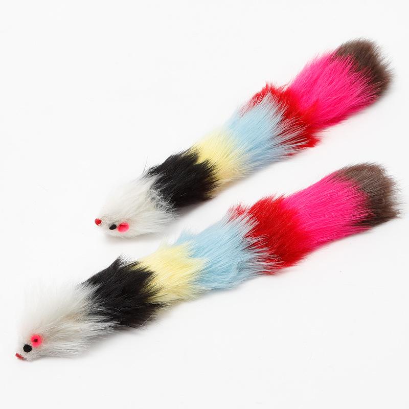 

Cat toys with bells 30CM colorful plush extended simulation mouse pet toy 30cm