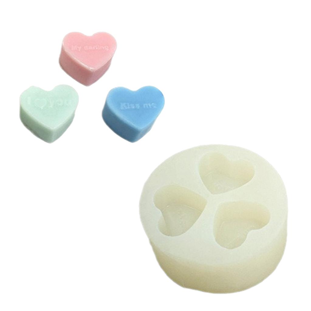 Flexible and Easy to Clean Candle Molds Distinctive Heart Silicone Molds Soap Candle Cake Chocolate DIY Silicone Mold
