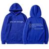 Women'S Shoulder Sleeve Fleece Sweater Plain Letter Print Kangaroo Pocket Drawstring Print Hoodie