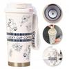Thermal Mug with Handle and Spout, Portable 550 Ml White