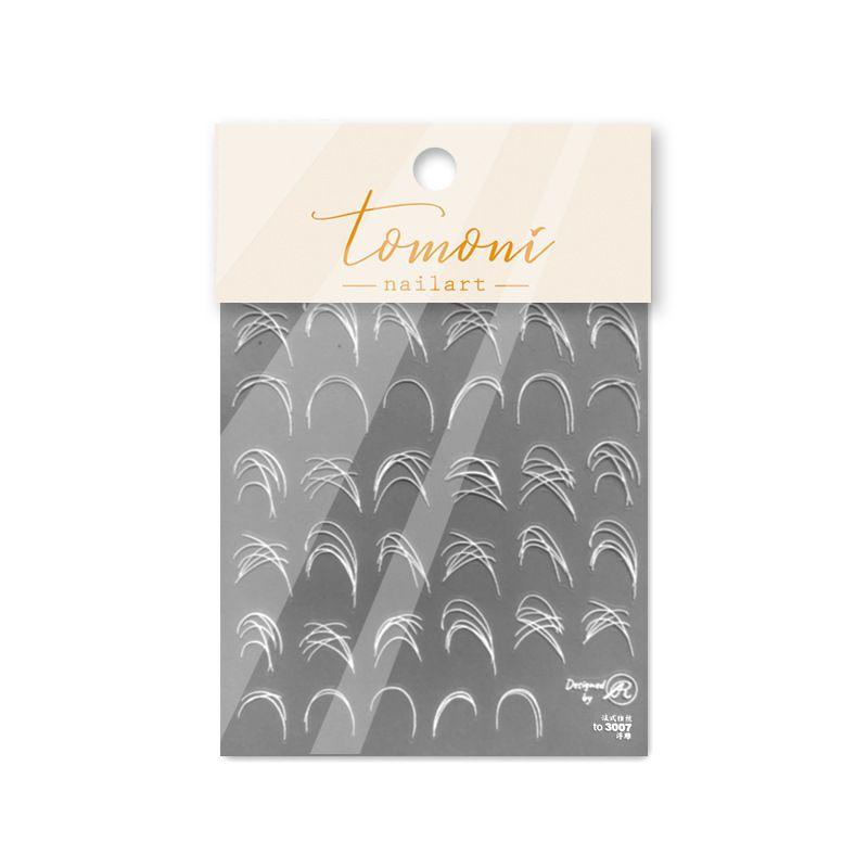 

White French Line Stickers Nail Stickers Love Rave Cooperation 5D Japanese-Style Retro Nail Sticker French Brushed Stickers to3007 French drawing stickers