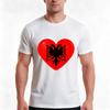 Love Albania Tshirt Summer Casual Cotton Tee Oversized Streetwear Tops Vintage Graphic Print Loose Fit Short Sleeve
