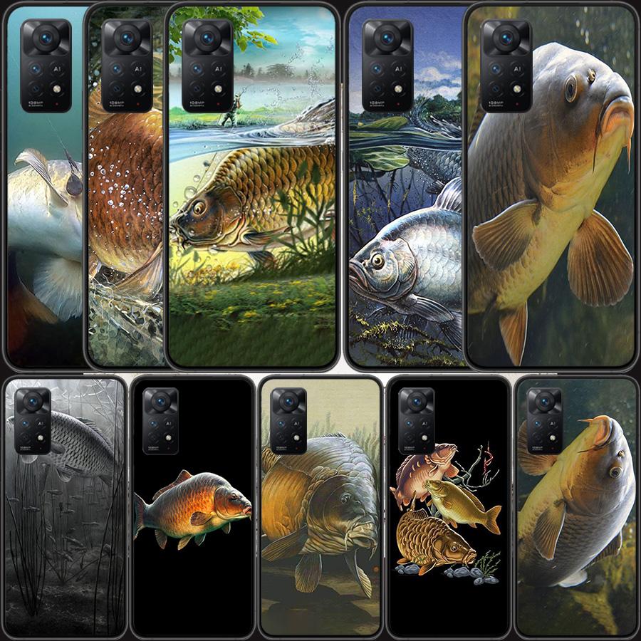 Carp Fishing Fish Phone Case For Redmi Note 14 13 Pro 5G Plus 12 12C 10 10A 10C 9 9A 9C 9T 8 8A K60 K70 Pro Xiaomi Cover Shell C