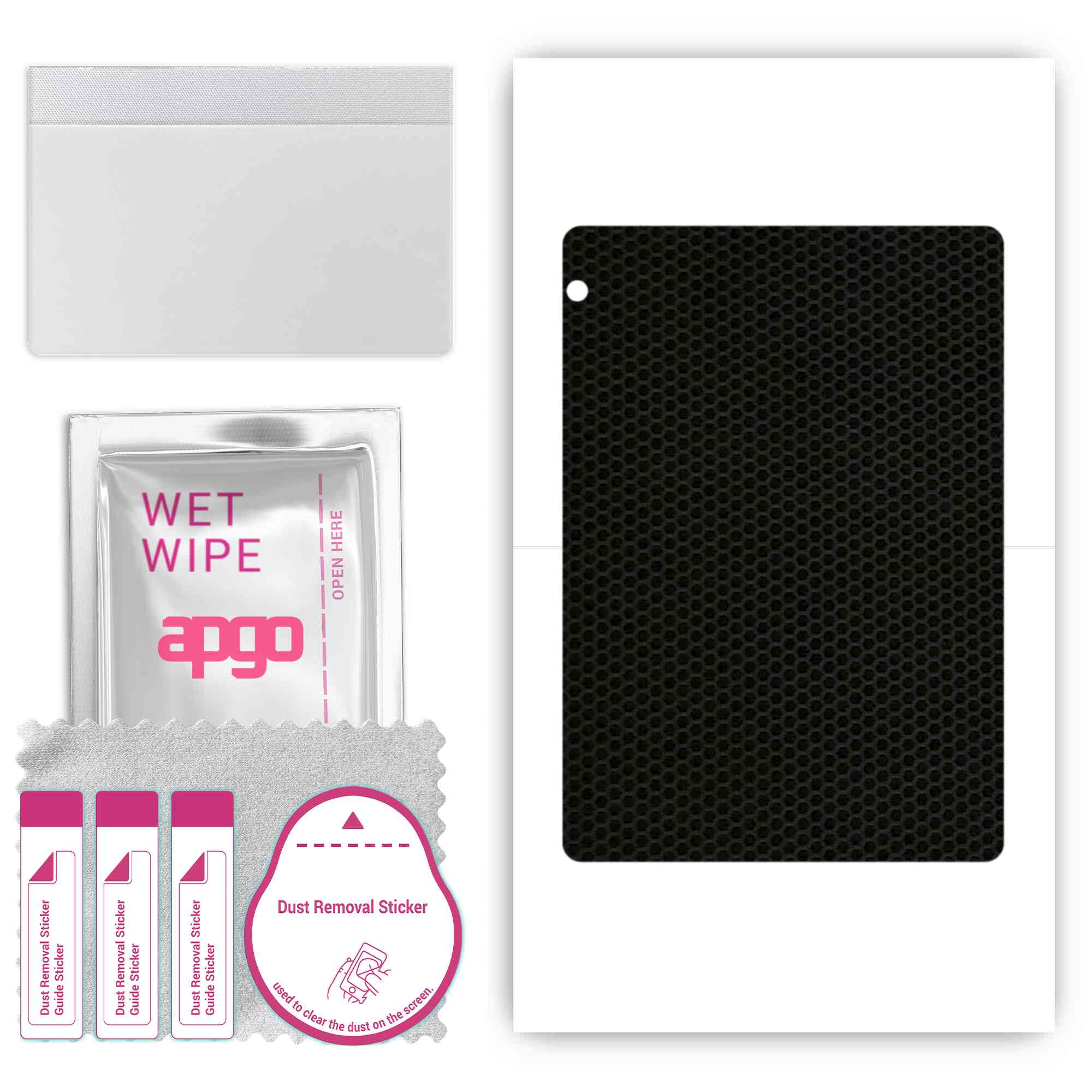 

apgo skin sticker film foil vinyl for the BACK compatible with Huawei MediaPad T3 10, scratch-resistant, easy to install - Matrix