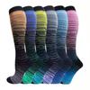 Compression Stockings Men Women Running Stripes Dots Love Claws Stars Sport Flight Nylon Varicose Veins Knee Long Socks