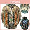 Indian Chief Native Tribal Totem Pullover Hoodie Jacket For Men And Women Warm And Soft
