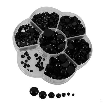510 kusov 3-12 mm okrúhle plastové čierne ploché oči bábiky na výrobu domácich bábok