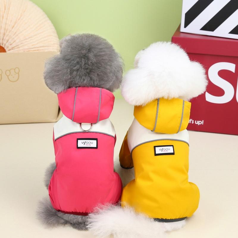 Hooded Dog Raincoats Jackets Pet Raincoat Dogs Clothes Overalls Jumpsuit Outdoor Waterproof Rain Coat For Dogs Puppy Clothing