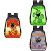 Stylish Catnap Poppy Playtime Backpack For Students Cartoon Print Dual Straps