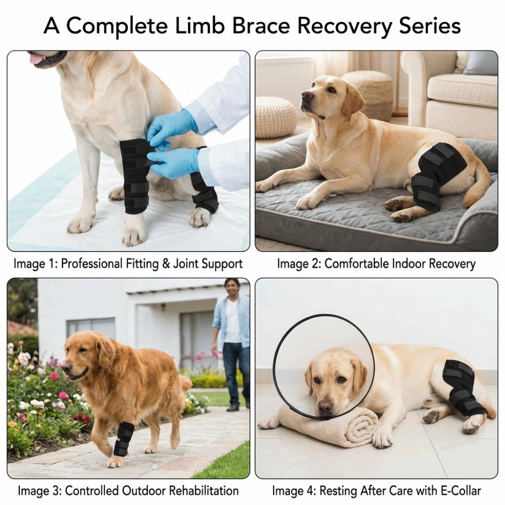 Breathable Texture Dog Leg Recovery Sleeve Dog Front Leg Support Brace  Injury Support