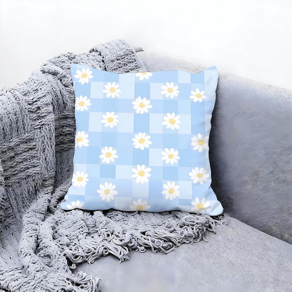 Retro Checkerboard Pattern Print Cushion Cover Premium Comfort Reversible Pillow Cove In One Design for Any Room Car Interior