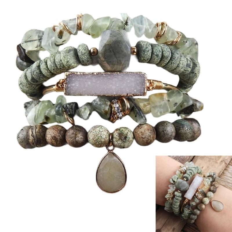 Handmade Natural Stone Bracelet Beads Bracelet Adjustable Bracelet Unisex Charm Bracelet Suitable for All Wrist Sizes