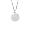 Minimalist Personalized Stainless Steel Round Pendant Necklace for Couples & Best Friends