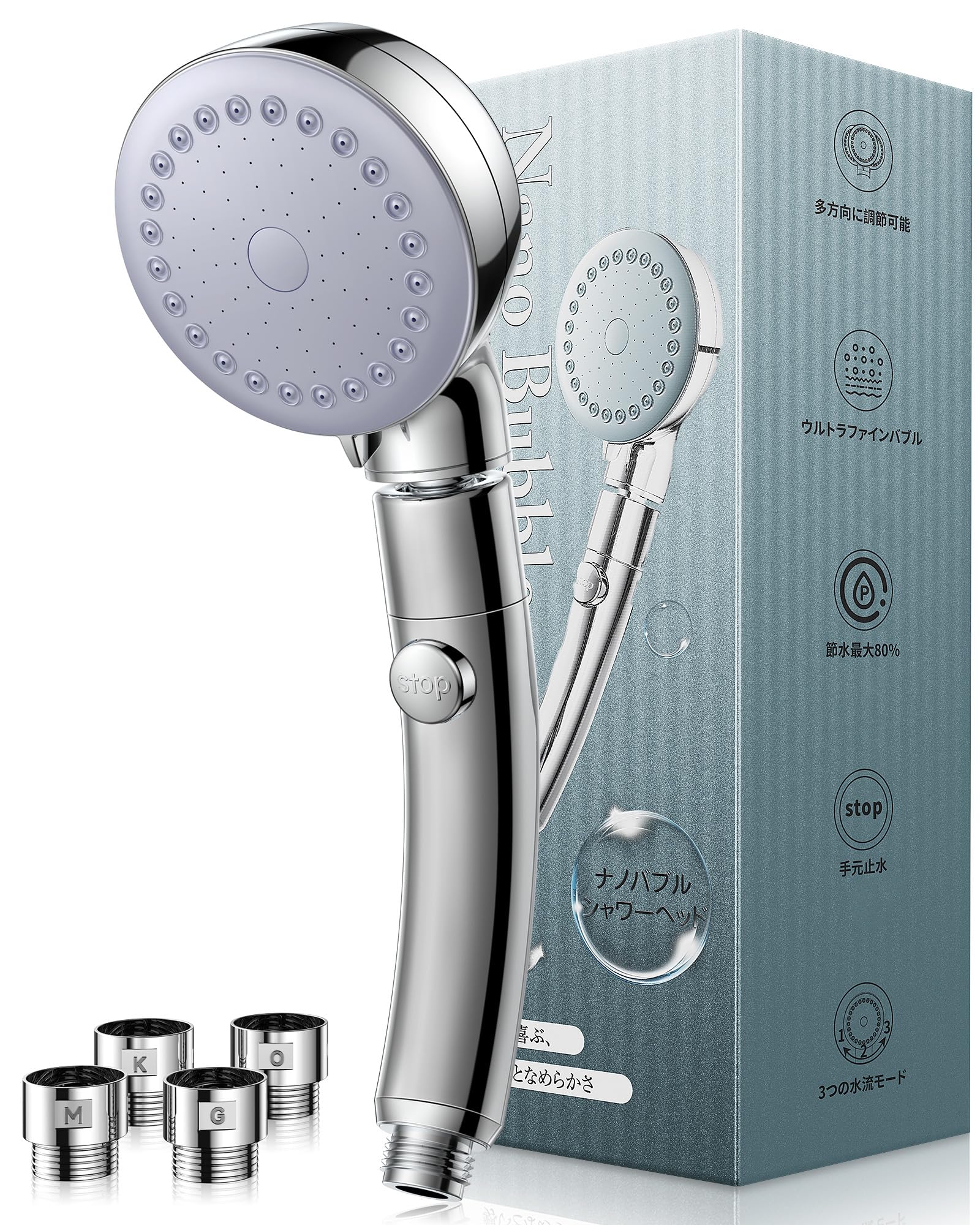 

Anycee Shower Handheld Water Shower 3 Pore Skin Scalp Gentle Includes Easy Bathroom Faucet Head, Micro-Nano Bubble, Stop, Water-Saving Head, Modes,