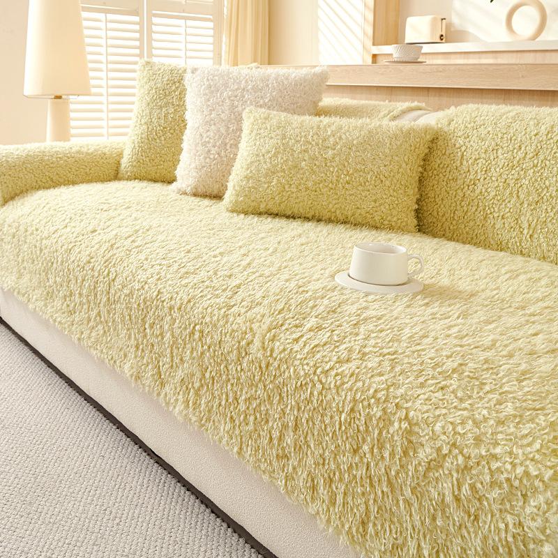 

Plush Sofa Cushion, Universal In All Seasons, Non-Slip Thickened Seat Cushion, Creamy Wind, Advanced Feeling, Winter Sofa Cover Cover Cloth 70*70cm