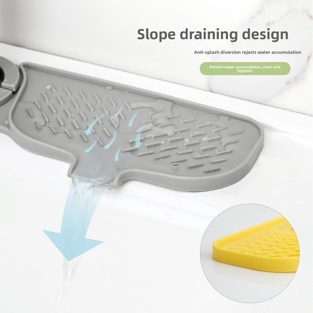 Faucet Drain Pad, Waterproof and Quick Drying Sink, Narrow Universal Drain Pad, Kitchen Single-sided Washbasin, Splash Proof