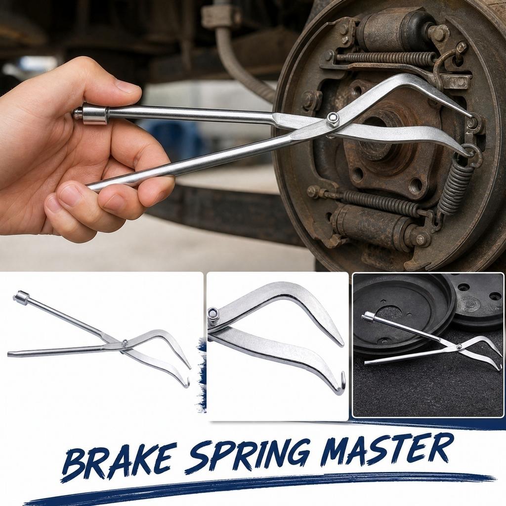Drum Brake Spring Pliers for Brake Shoe Removal and Adjustment - Automotive Drum Brake Service Tool
