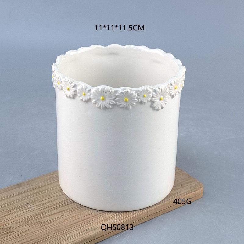 Creative And Cute Cartoon Ceramic Honey Jar Shape Flower Tank Household Flower Pot Succulent Flower Pot Home Ornament