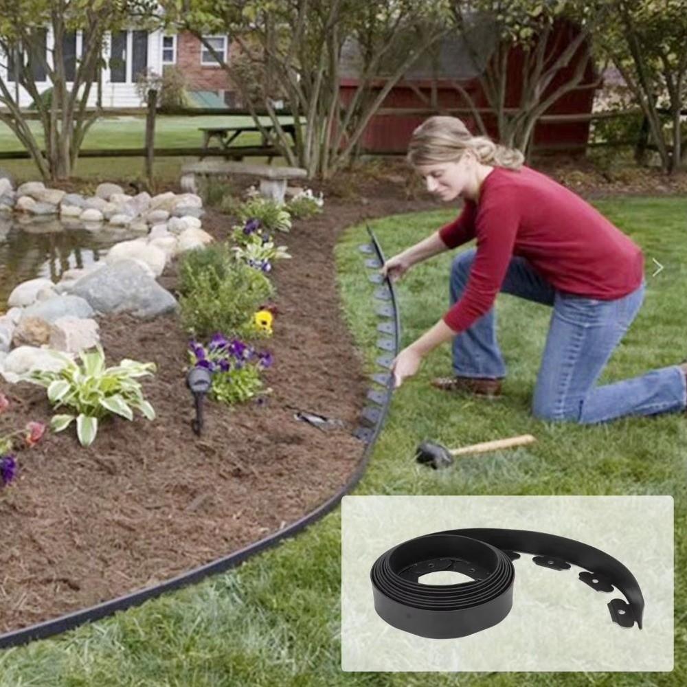 Easy Install Garden Barrier Heavy Duty Garden Edge Border Lawn Edging Tape Lawn Greening