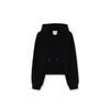 [wooyoungmi] Black Flower Back Logo Hoodie T-shirt M261TS36742B