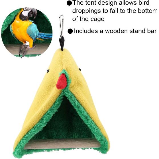 Parrot Hammock, Reduce Stress Bird Happy Tent, Bird Hammock, Finches Macaws Cockatiels for Small Parakeets