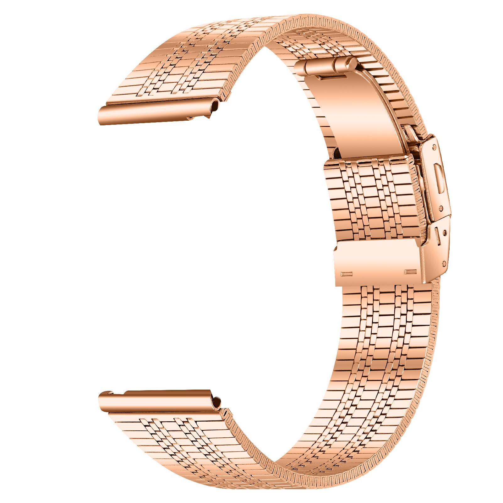 

For Garmin Vivomove 3/GarminMove 3 Stainless Steel 20mm Watch Strap Replacement Wrist Band Rose Gold