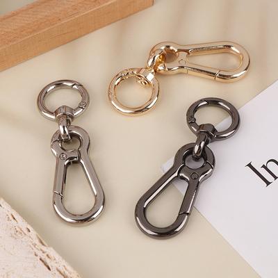 2Pcs Metal Spring Snap Hooks Clip Car Keys Keychain Trigger Spring Swivel Buckles For Bags Keys