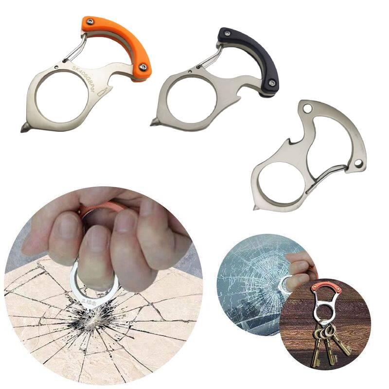 Tragbarer Schlüsselanhänger-Flaschenöffner mit Glasbrecherlegierung