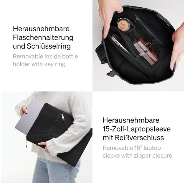 Backpack GOT BAG Rolltop 2.0 Monochrome Black