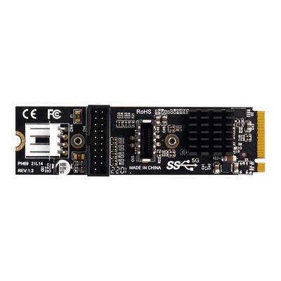 cablecc 5Gbps Frontplattenanschluss und zu NVMENGFF-Kartenadapter für VL805 Motherboard Typ-E USB3.1 USB2.0 M-KeyExpress