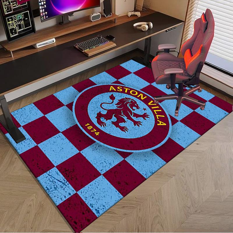 Aston Villa Crest Design Area Rug for Office, Chair Rug, Decorative Carpet Livingroom Mat, Large Size Fan gifts Christmas gifts