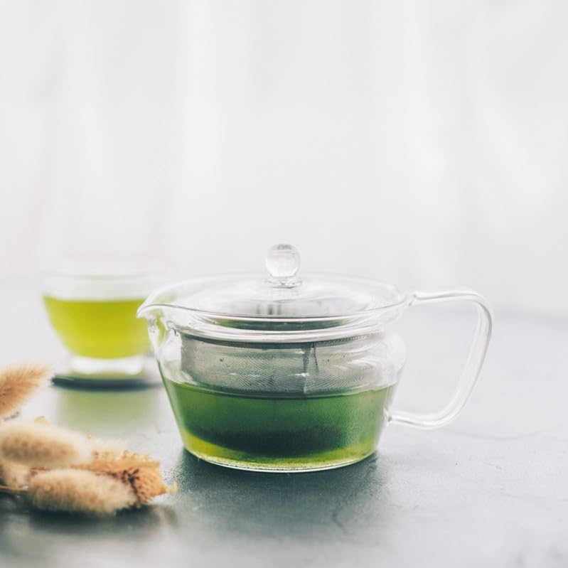 Hario [Chacha Zen Kyusu] Enjoy Japanese Tea In Style with This Heat-resistant Glass Kyusu. Gift Wrapping Available. Model Number CHZ-45T