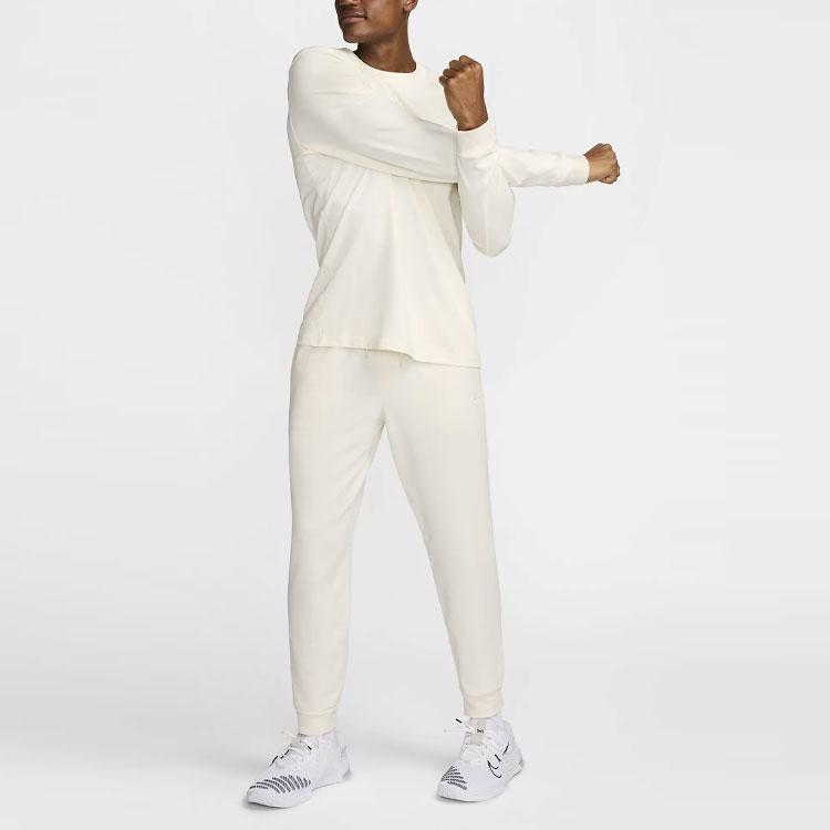 Nike Primary Solid Color Logo Jogger Knit Sports Pants Men bottoms Light-Ivory FZ0975-110